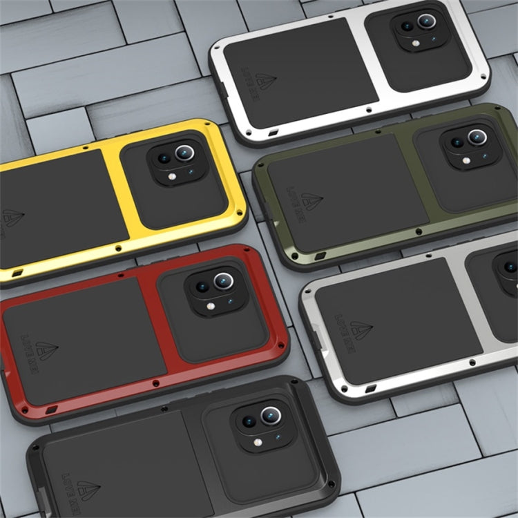 For Xiaomi Mi 11 LOVE MEI Metal Shockproof Waterproof Dustproof Protective Case without Glass