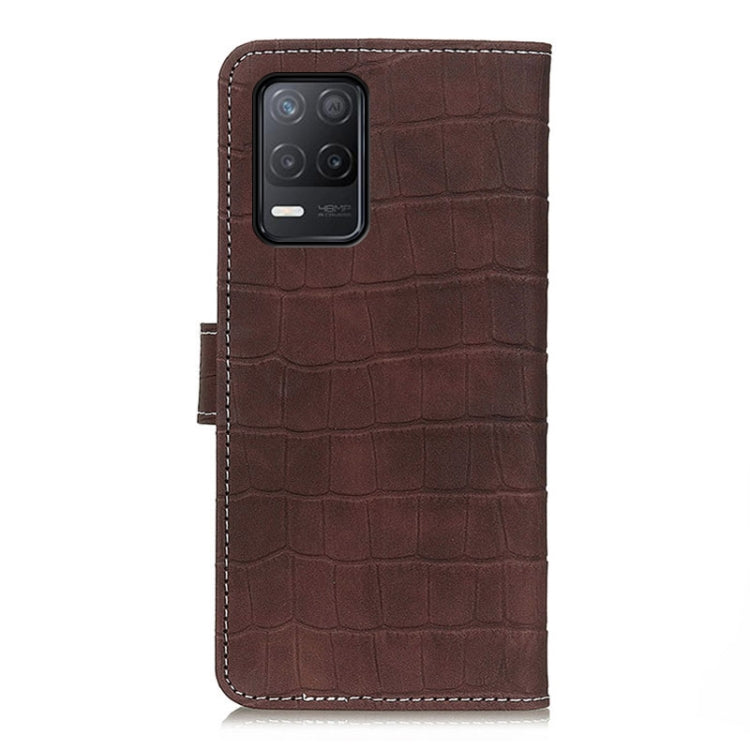 For Realme 9 5G / Realme 8 5G / Realme V13 5G Crocodile Texture Horizontal Flip Leather Case