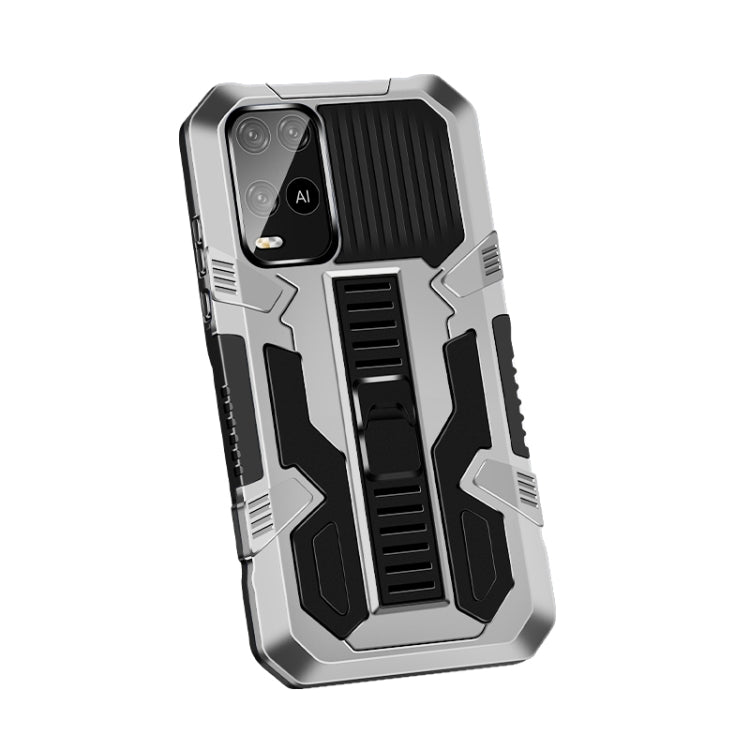 For OPPO A54 4G Vanguard Warrior All Inclusive Double-color Shockproof TPU + PC Protective Case with Holder