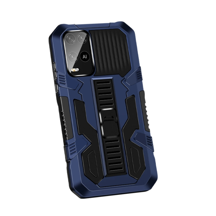 For OPPO A54 4G Vanguard Warrior All Inclusive Double-color Shockproof TPU + PC Protective Case with Holder