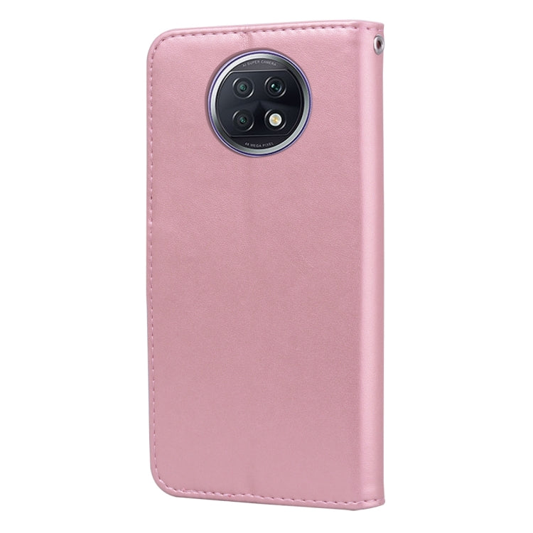 For Xiaomi Redmi Note 9T 5G Rose Embossed Horizontal Flip PU Leather Case with Holder & Card Slots & Wallet