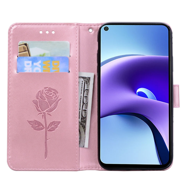 For Xiaomi Redmi Note 9T 5G Rose Embossed Horizontal Flip PU Leather Case with Holder & Card Slots & Wallet
