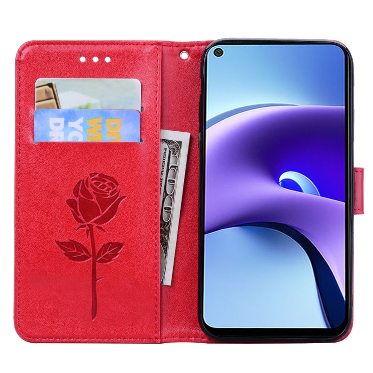 For Xiaomi Redmi Note 9T 5G Rose Embossed Horizontal Flip PU Leather Case with Holder & Card Slots & Wallet