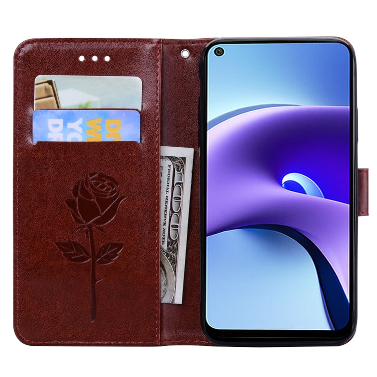 For Xiaomi Redmi Note 9T 5G Rose Embossed Horizontal Flip PU Leather Case with Holder & Card Slots & Wallet