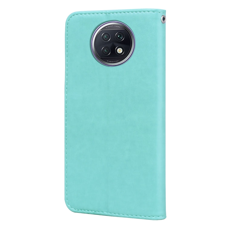 For Xiaomi Redmi Note 9T 5G Rose Embossed Horizontal Flip PU Leather Case with Holder & Card Slots & Wallet