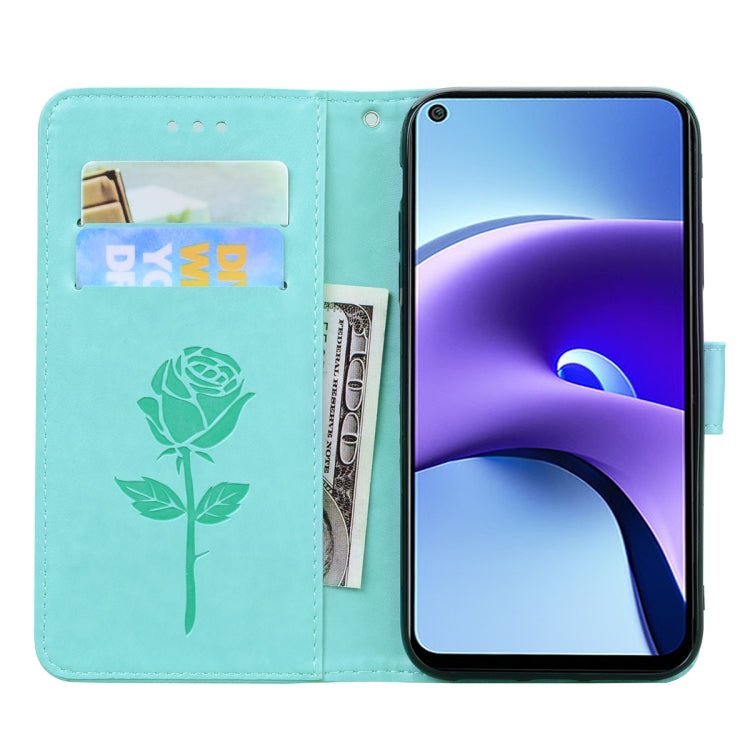 For Xiaomi Redmi Note 9T 5G Rose Embossed Horizontal Flip PU Leather Case with Holder & Card Slots & Wallet
