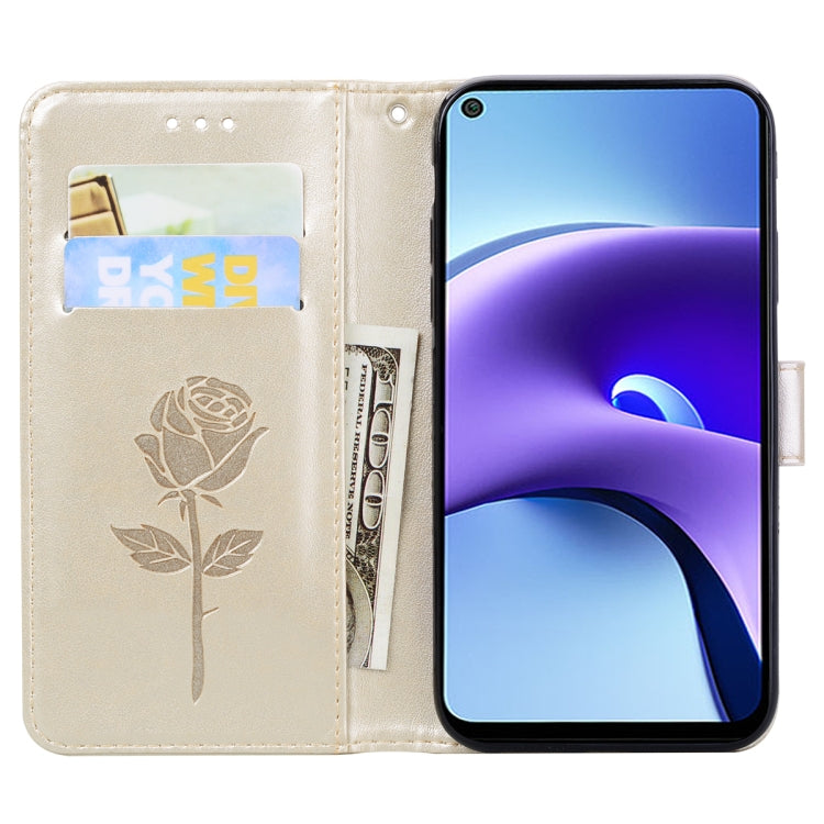 For Xiaomi Redmi Note 9T 5G Rose Embossed Horizontal Flip PU Leather Case with Holder & Card Slots & Wallet