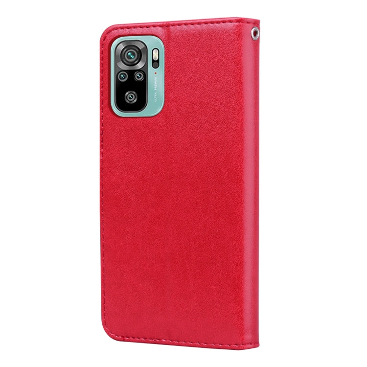 For Xiaomi Redmi Note 10 Rose Embossed Horizontal Flip PU Leather Case with Holder & Card Slots & Wallet