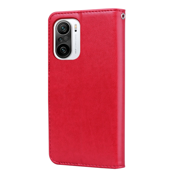 For Xiaomi Redmi K40 / K40 Pro Rose Embossed Horizontal Flip PU Leather Case with Holder & Card Slots & Wallet