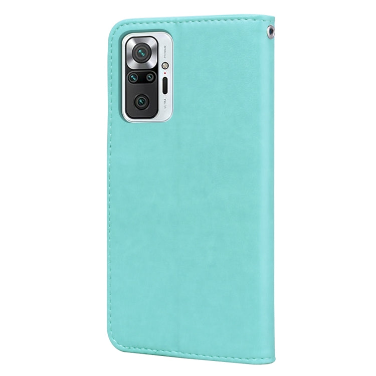 For Xiaomi Redmi Note 10 Pro Rose Embossed Horizontal Flip PU Leather Case with Holder & Card Slots & Wallet
