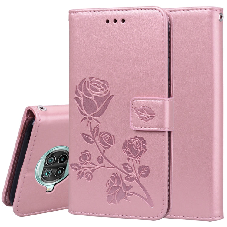 For Xiaomi Mi 10T Lite 5G Rose Embossed Horizontal Flip PU Leather Case with Holder & Card Slots & Wallet