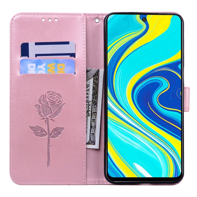 For Xiaomi Mi 10T Lite 5G Rose Embossed Horizontal Flip PU Leather Case with Holder & Card Slots & Wallet