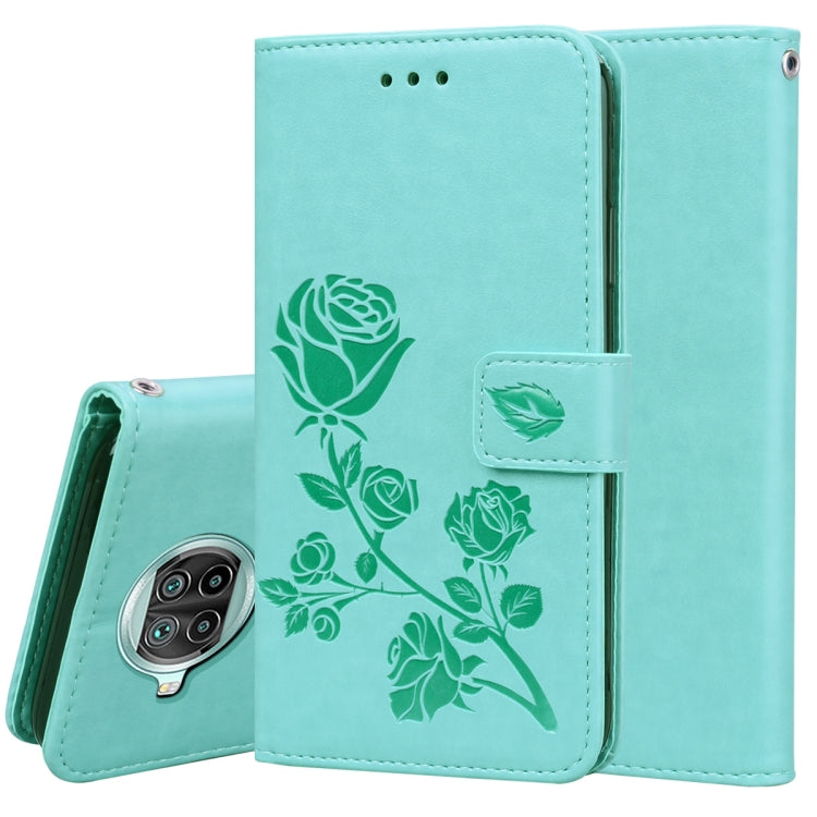 For Xiaomi Mi 10T Lite 5G Rose Embossed Horizontal Flip PU Leather Case with Holder & Card Slots & Wallet