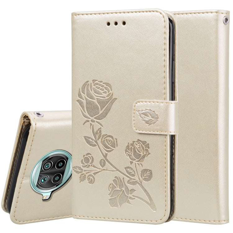 For Xiaomi Mi 10T Lite 5G Rose Embossed Horizontal Flip PU Leather Case with Holder & Card Slots & Wallet