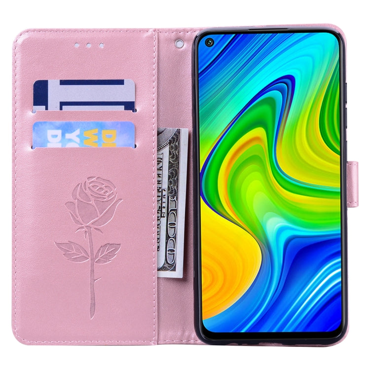 For Xiaomi Mi 10T Pro 5G Rose Embossed Horizontal Flip PU Leather Case with Holder & Card Slots & Wallet
