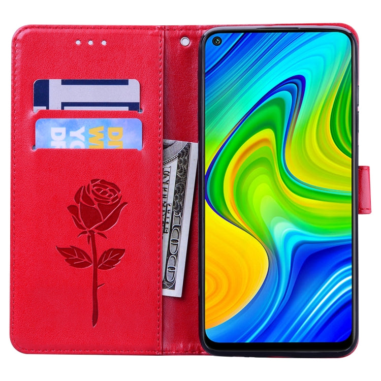 For Xiaomi Mi 10T Pro 5G Rose Embossed Horizontal Flip PU Leather Case with Holder & Card Slots & Wallet
