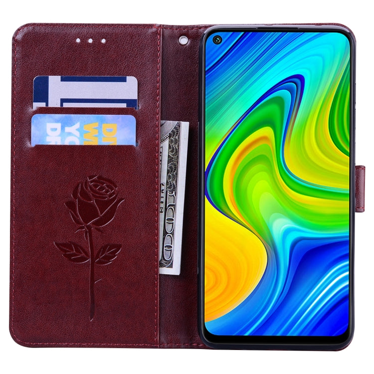 For Xiaomi Mi 10T Pro 5G Rose Embossed Horizontal Flip PU Leather Case with Holder & Card Slots & Wallet