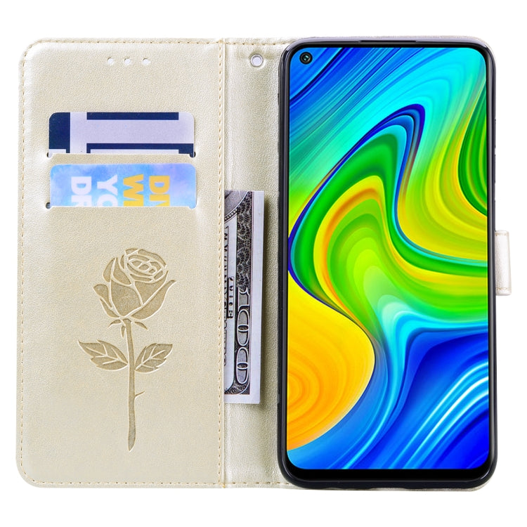 For Xiaomi Mi 10T Pro 5G Rose Embossed Horizontal Flip PU Leather Case with Holder & Card Slots & Wallet