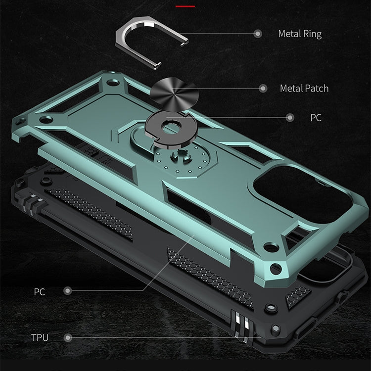 For Xiaomi Redmi Note 10 / Note 10s Shockproof TPU + PC Protective Case with 360 Degree Rotating Holder