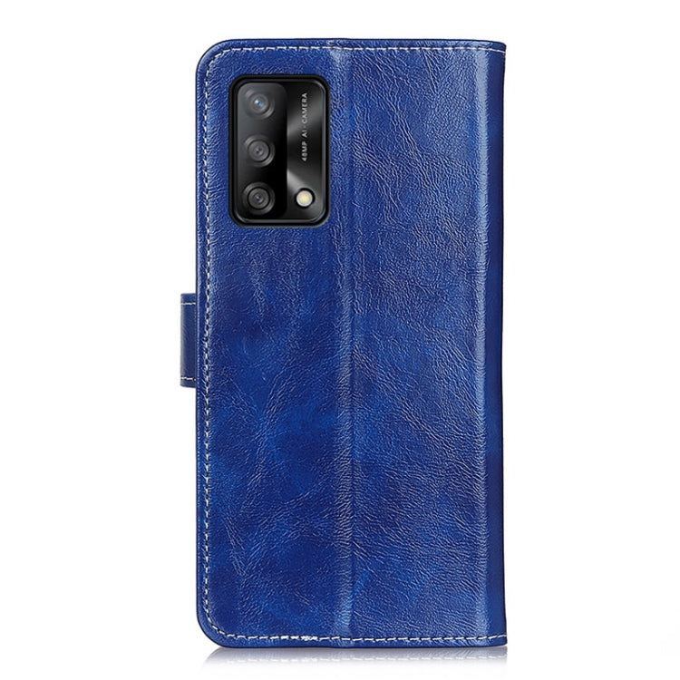 For OPPO F19 / A74 4G Retro Crazy Horse Texture Horizontal Flip Leather Case with Holder & Card Slots & Photo Frame & Wallet