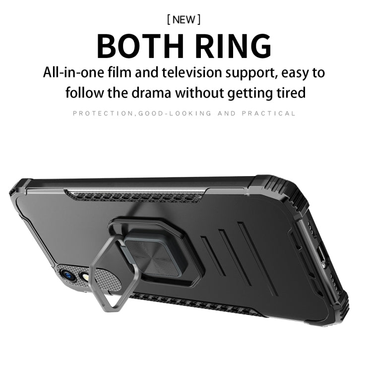 For Xiaomi Redmi 9A Fierce Warrior Series Armor All-inclusive Shockproof Aluminum Alloy + TPU Protective Case with Ring Holder