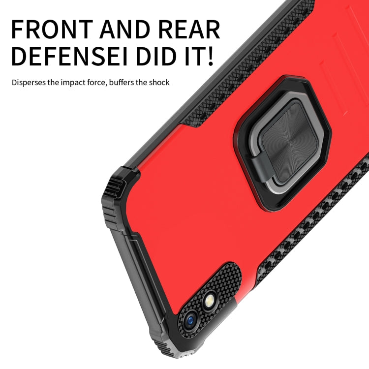 For Xiaomi Redmi 9A Fierce Warrior Series Armor All-inclusive Shockproof Aluminum Alloy + TPU Protective Case with Ring Holder