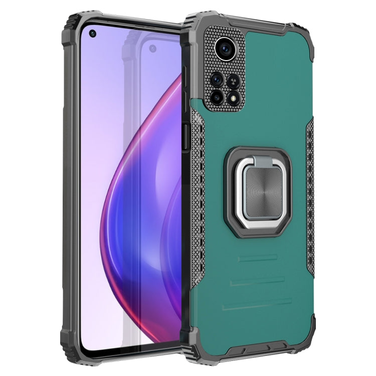 For Xiaomi Mi 10T Pro 5G / 10T 5G Fierce Warrior Series Armor All-inclusive Shockproof Aluminum Alloy + TPU Protective Case with Ring Holder