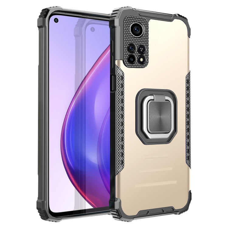 For Xiaomi Mi 10T Pro 5G / 10T 5G Fierce Warrior Series Armor All-inclusive Shockproof Aluminum Alloy + TPU Protective Case with Ring Holder