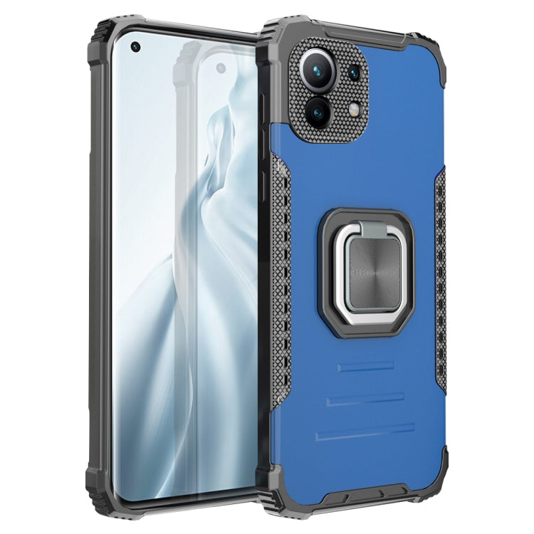 For Xiaomi Mi 11 Fierce Warrior Series Armor All-inclusive Shockproof Aluminum Alloy + TPU Protective Case with Ring Holder