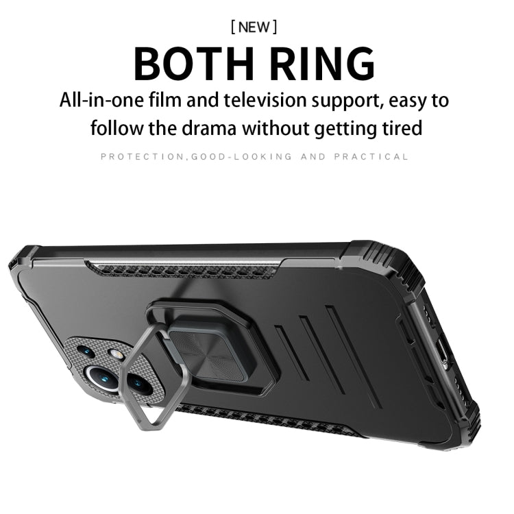 For Xiaomi Mi 11 Fierce Warrior Series Armor All-inclusive Shockproof Aluminum Alloy + TPU Protective Case with Ring Holder