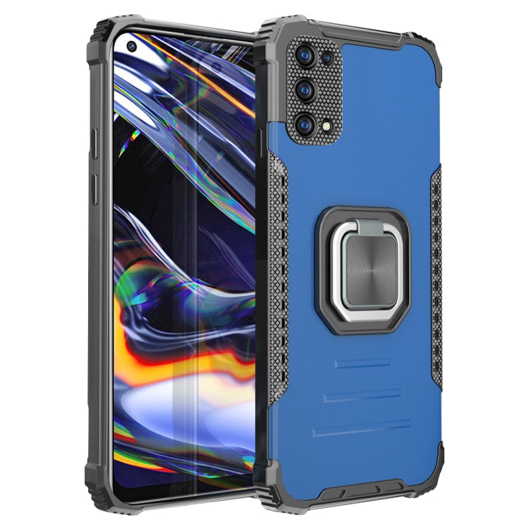 For OPPO Realme 7 Pro Fierce Warrior Series Armor All-inclusive Shockproof Aluminum Alloy + TPU Protective Case with Ring Holder