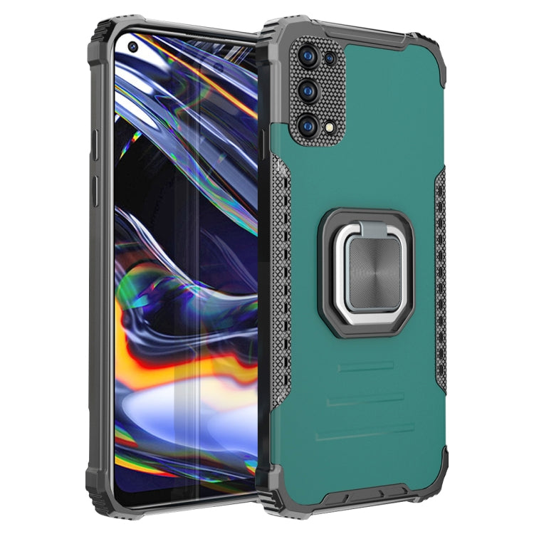 For OPPO Realme 7 Pro Fierce Warrior Series Armor All-inclusive Shockproof Aluminum Alloy + TPU Protective Case with Ring Holder