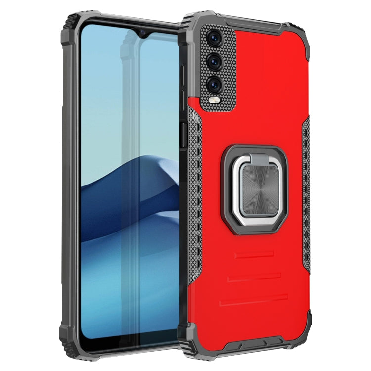 For vivo Y20 / Y20i / Y20s / Y12a / Y12s Fierce Warrior Series Armor All-inclusive Shockproof Aluminum Alloy + TPU Protective Case with Ring Holder