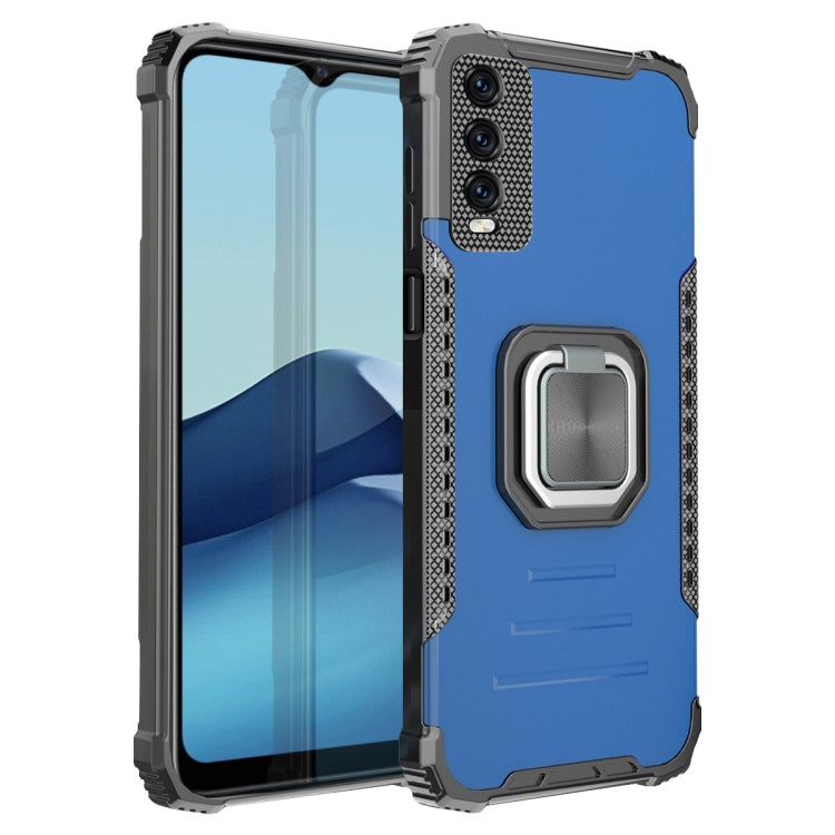For vivo Y20 / Y20i / Y20s / Y12a / Y12s Fierce Warrior Series Armor All-inclusive Shockproof Aluminum Alloy + TPU Protective Case with Ring Holder