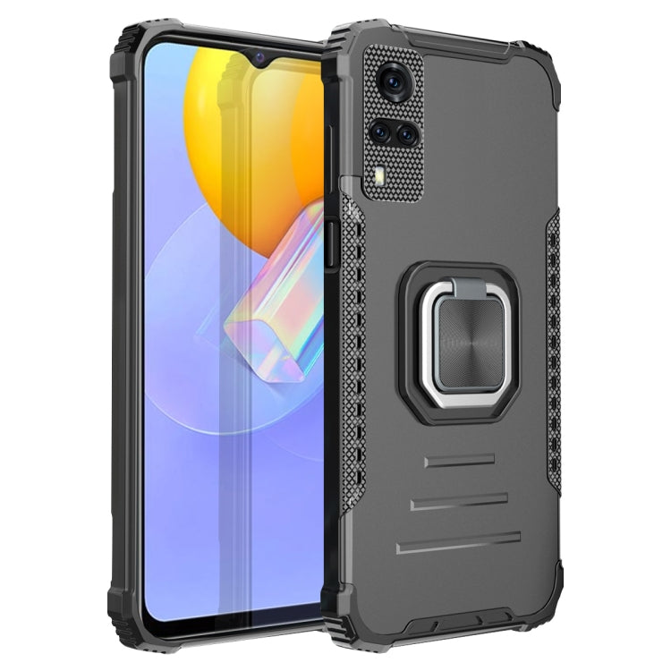 For vivo Y51(2020) / Y31 Fierce Warrior Series Armor All-inclusive Shockproof Aluminum Alloy + TPU Protective Case with Ring Holder