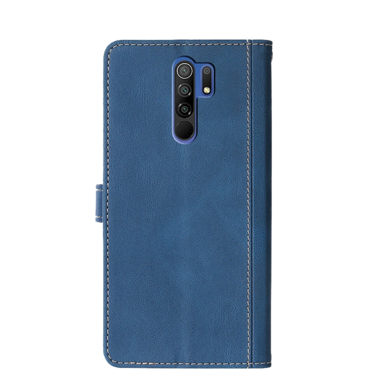 For Xiaomi Redmi 9 Stitching Skin Feel Magnetic Buckle Horizontal Flip PU Leather Case with Holder & Card Slots & Wallet