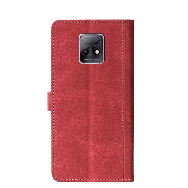 For Xiaomi Redmi 10X 5G Stitching Skin Feel Magnetic Buckle Horizontal Flip PU Leather Case with Holder & Card Slots & Wallet