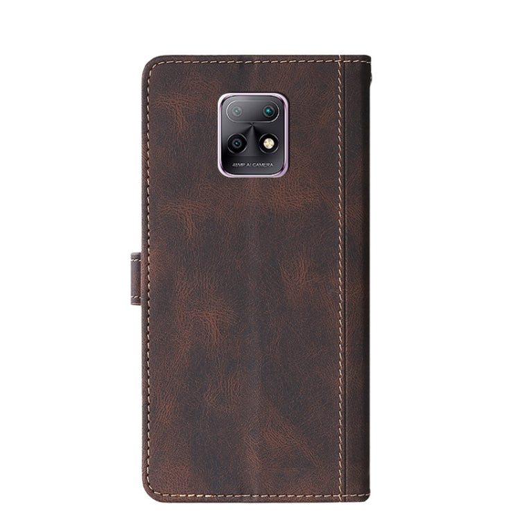 For Xiaomi Redmi 10X 5G Stitching Skin Feel Magnetic Buckle Horizontal Flip PU Leather Case with Holder & Card Slots & Wallet