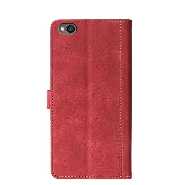 For Xiaomi Redmi Go Stitching Skin Feel Magnetic Buckle Horizontal Flip PU Leather Case with Holder & Card Slots & Wallet