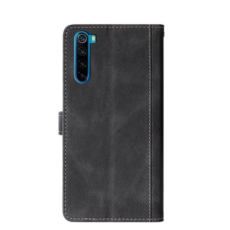 For Xiaomi Redmi Note 8 Stitching Skin Feel Magnetic Buckle Horizontal Flip PU Leather Case with Holder & Card Slots & Wallet