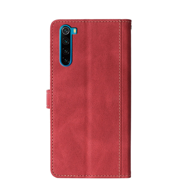 For Xiaomi Redmi Note 8 Stitching Skin Feel Magnetic Buckle Horizontal Flip PU Leather Case with Holder & Card Slots & Wallet