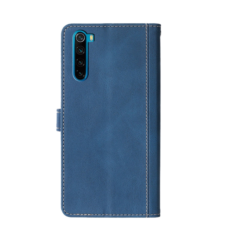 For Xiaomi Redmi Note 8 Stitching Skin Feel Magnetic Buckle Horizontal Flip PU Leather Case with Holder & Card Slots & Wallet