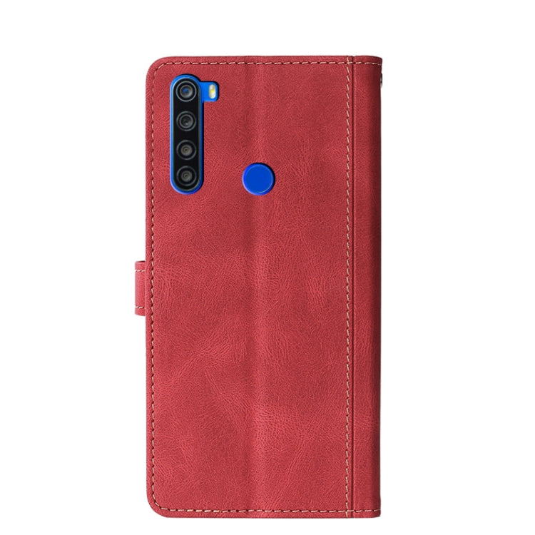For Xiaomi Redmi Note 8T Stitching Skin Feel Magnetic Buckle Horizontal Flip PU Leather Case with Holder & Card Slots & Wallet