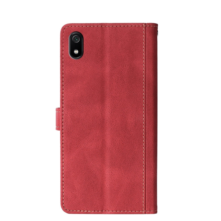 For Xiaomi Redmi 7A Stitching Skin Feel Magnetic Buckle Horizontal Flip PU Leather Case with Holder & Card Slots & Wallet