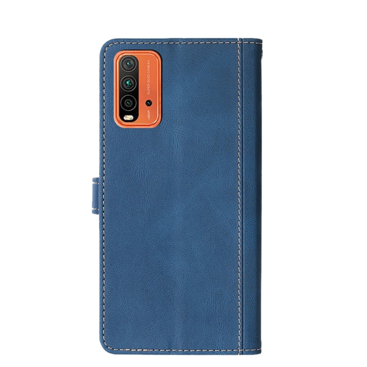 For Xiaomi Redmi Note 9 4G (CN Version) / 9 Power / 9T Stitching Skin Feel Magnetic Buckle Horizontal Flip PU Leather Case with Holder & Card Slots & Wallet