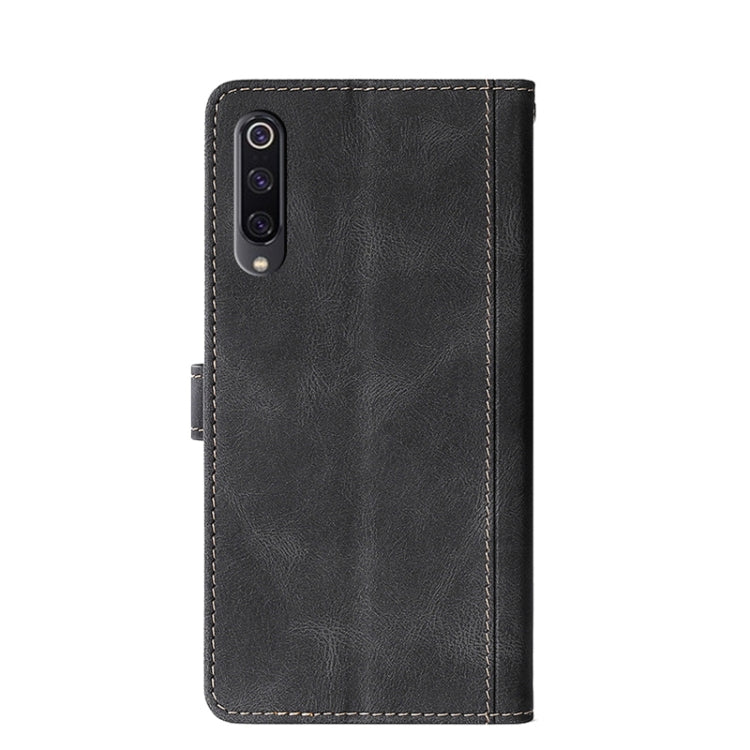For Xiaomi Mi 9 Stitching Skin Feel Magnetic Buckle Horizontal Flip PU Leather Case with Holder & Card Slots & Wallet