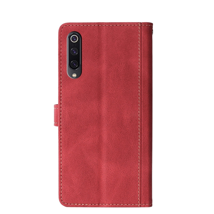 For Xiaomi Mi 9 Stitching Skin Feel Magnetic Buckle Horizontal Flip PU Leather Case with Holder & Card Slots & Wallet