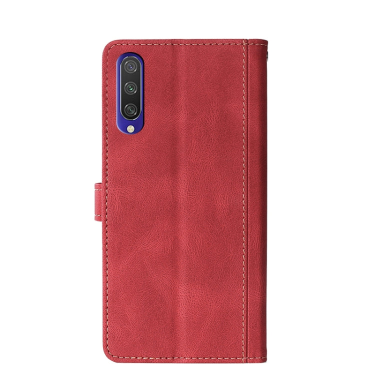 For Xiaomi Mi CC9e Stitching Skin Feel Magnetic Buckle Horizontal Flip PU Leather Case with Holder & Card Slots & Wallet