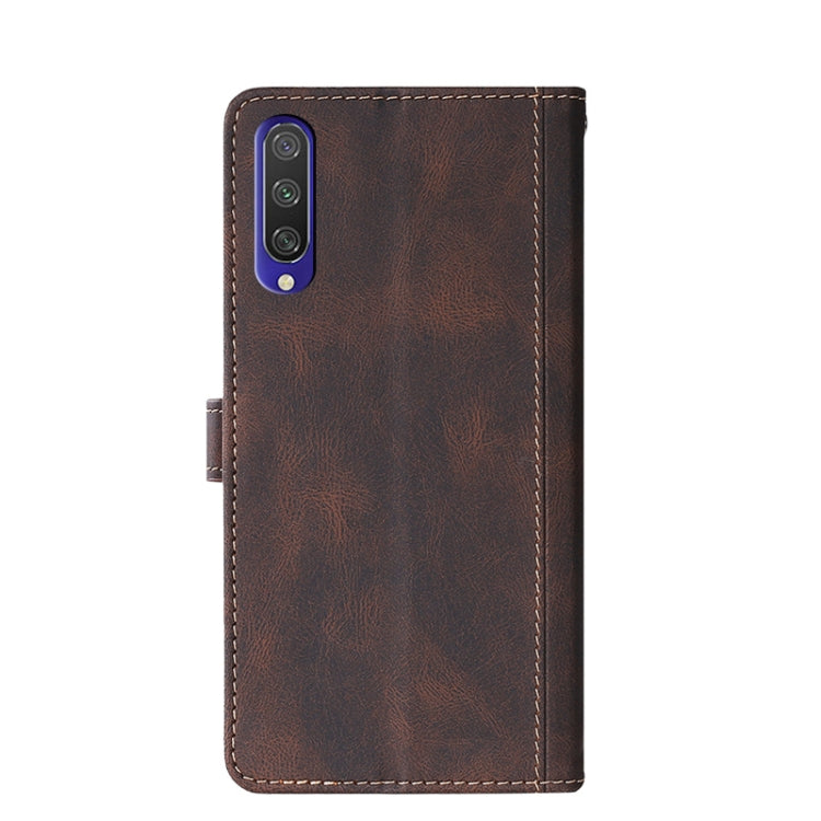 For Xiaomi Mi CC9e Stitching Skin Feel Magnetic Buckle Horizontal Flip PU Leather Case with Holder & Card Slots & Wallet