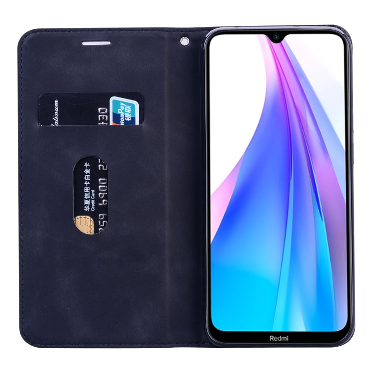 For Xiaomi Redmi 9T Frosted Business Magnetic Horizontal Flip PU Leather Case with Holder & Card Slot & Lanyard